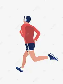 晨跑健身的男人背影元素素材图片免费下载千库网
