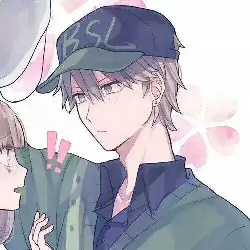 手绘卡通头像情侣男生