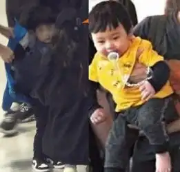 黄晓明儿子脸照公开,孩子容颜受热议,父母有无整容清楚了
