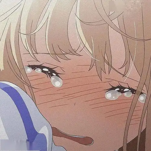哭泣动漫女生头像
