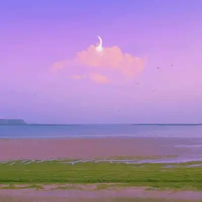 季清晚霞唯美少女心治愈头像背风景静物头像我要个性网
