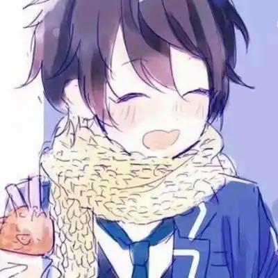 唐崎夜雨二次元简约情侣头像
